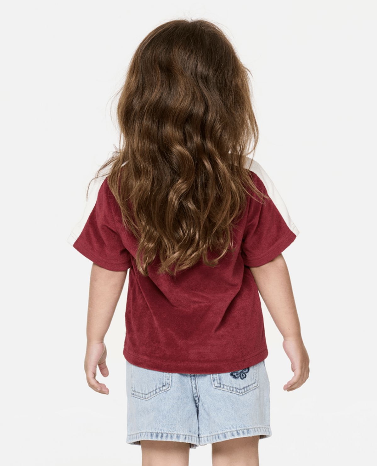 RIP CURL TODDLER GIRLS ROAD TRIP TERRY SS TEE - PLUM