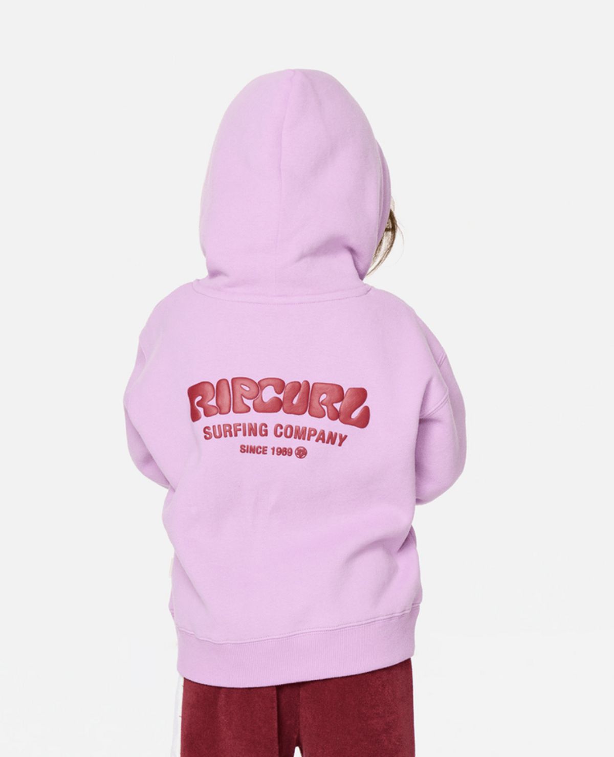 RIP CURL TODDLER GIRLS SURF PUFF HERITAGE HOOD - BRIGHT LILAC