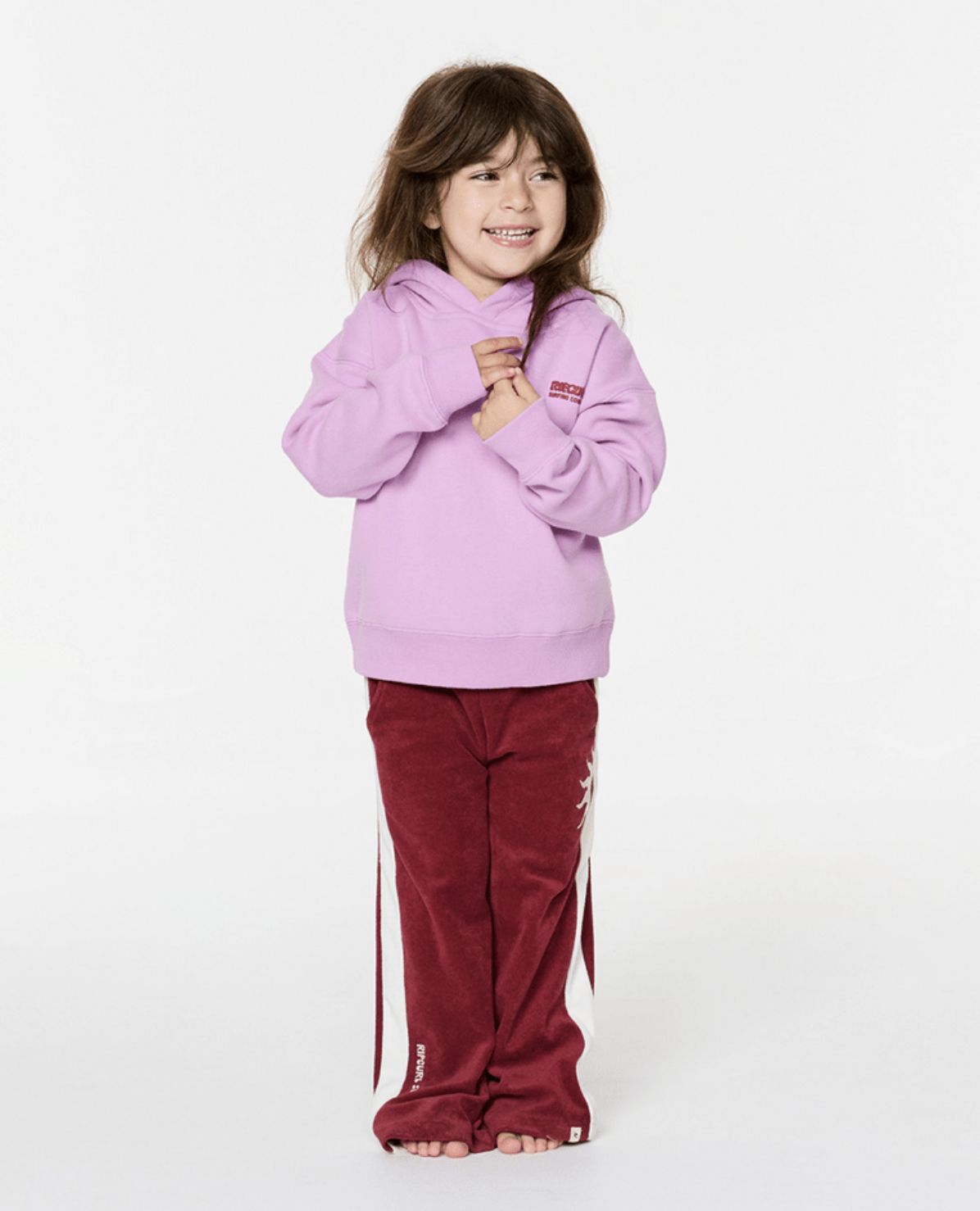 RIP CURL TODDLER GIRLS SURF PUFF HERITAGE HOOD - BRIGHT LILAC