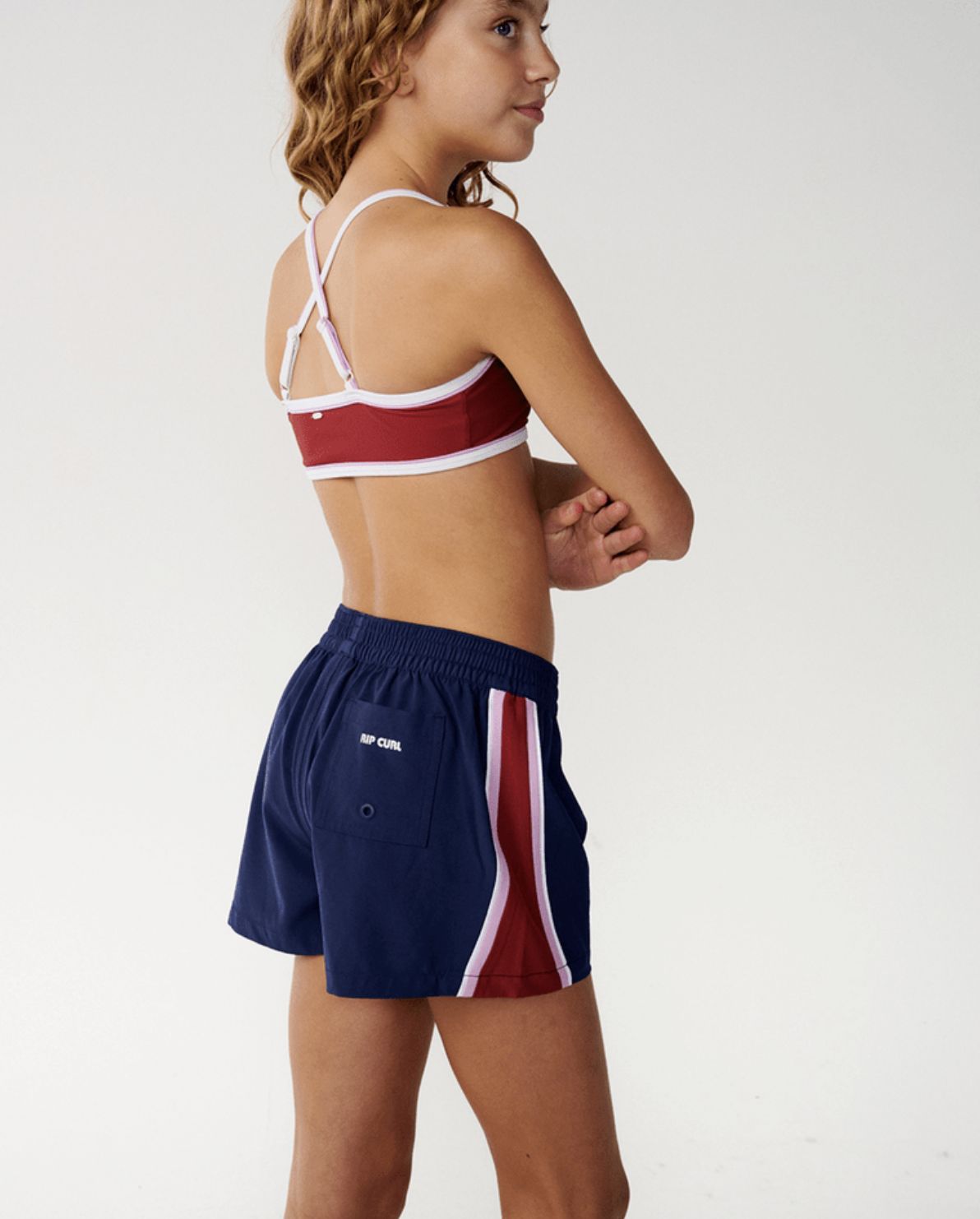 RIP CURL TEEN GIRLS RETRO PIPE BOARDSHORT - NAVY