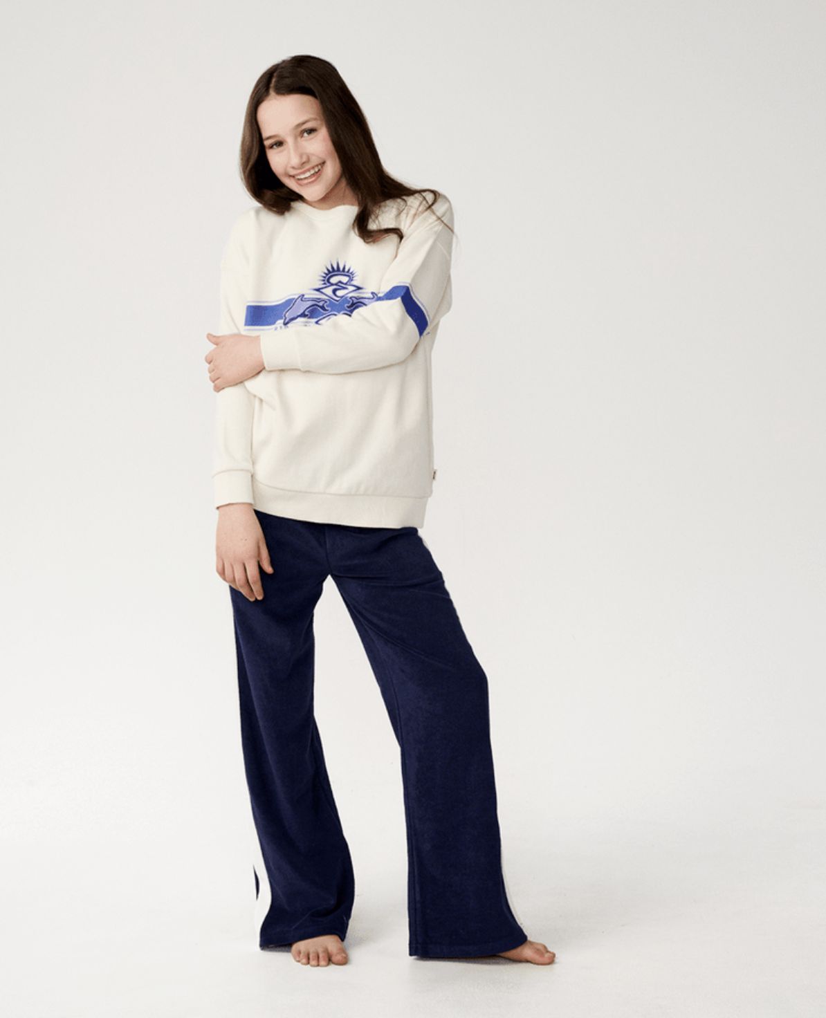 RIP CURL TEEN GIRLS ARCHIVE DOLPHIN CREW - BONE