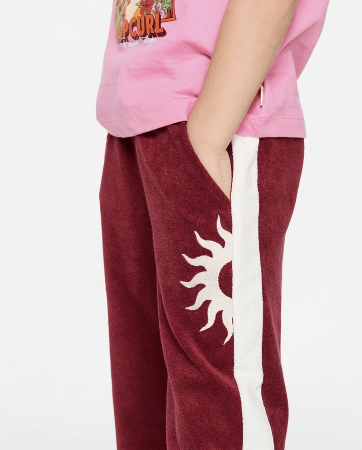 RIP CURL TODDLER GIRLS ROAD TRIP TERRY PANT - PLUM