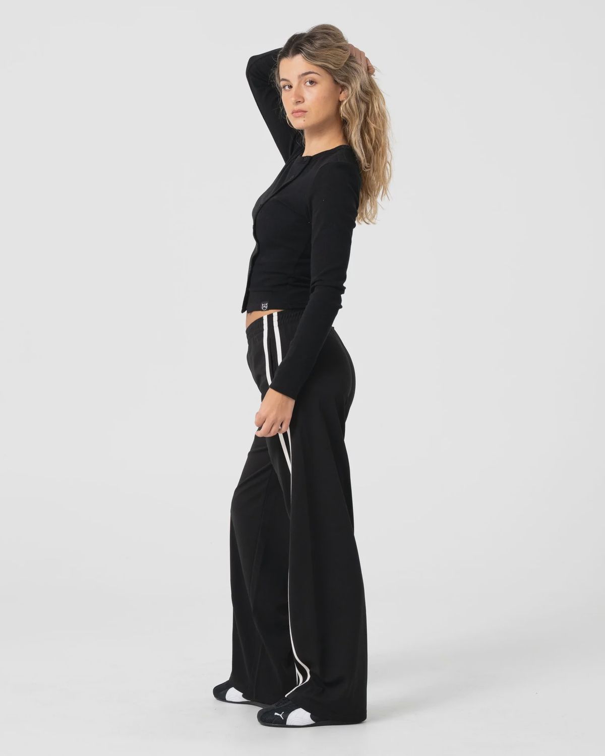 RUSTY WOMENS BRONSON LOW RISE TRACKPANT - BLACK
