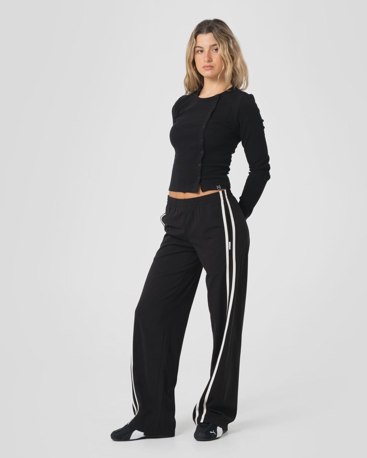 RUSTY WOMENS BRONSON LOW RISE TRACKPANT - BLACK