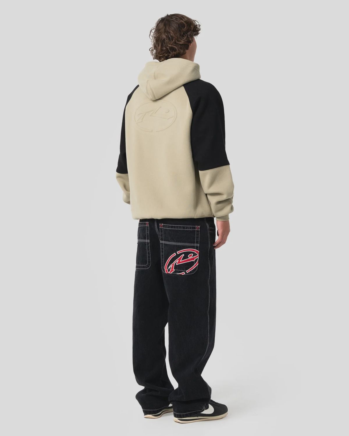 RUSTY MENS SHESH BESH HOODED FLEECE - ABBEY STONE
