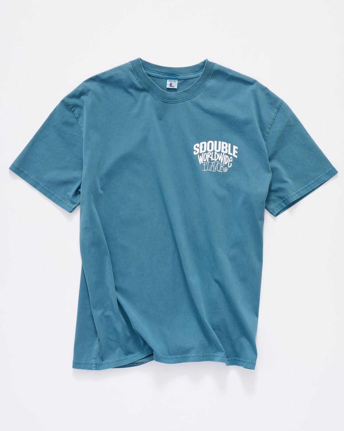 S-DOUBLE MENS FLAVOR T-SHIRT - OVERDYE MOROCCAN BLUE
