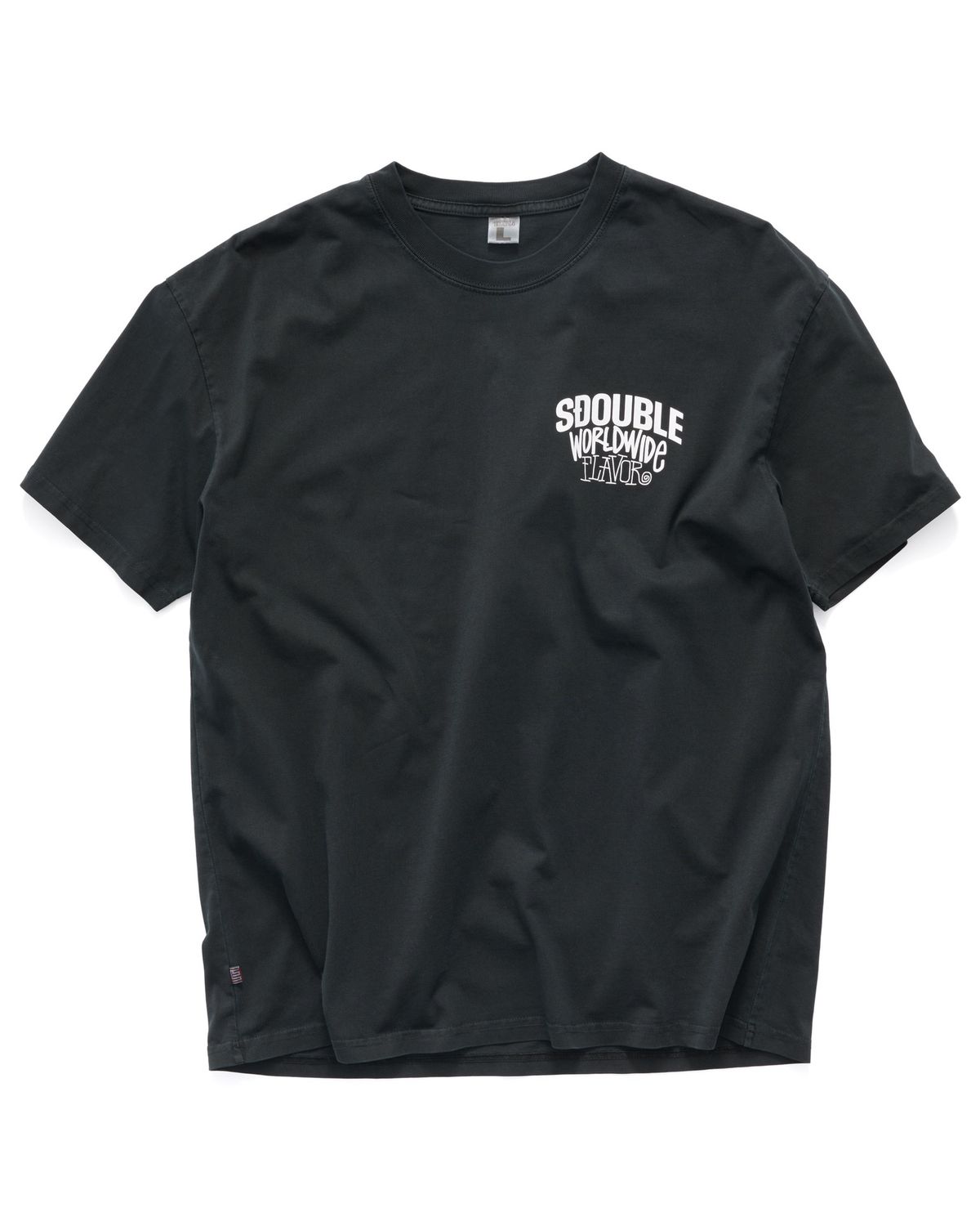 S-DOUBLE MENS FLAVOR T-SHIRT - OVERDYE BLACK