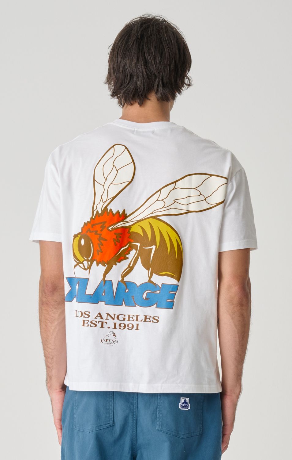 X LARGE MENS WASP SS TEE - WHITE
