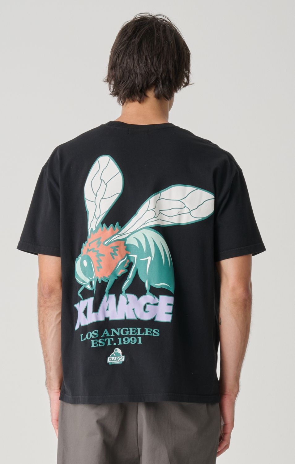 X LARGE MENS WASP SS TEE - PIGMENT BLACK