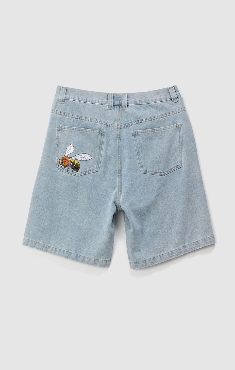 X LARGE MENS WASP BULL DENIM 91 SHORT - WASHED BLUE