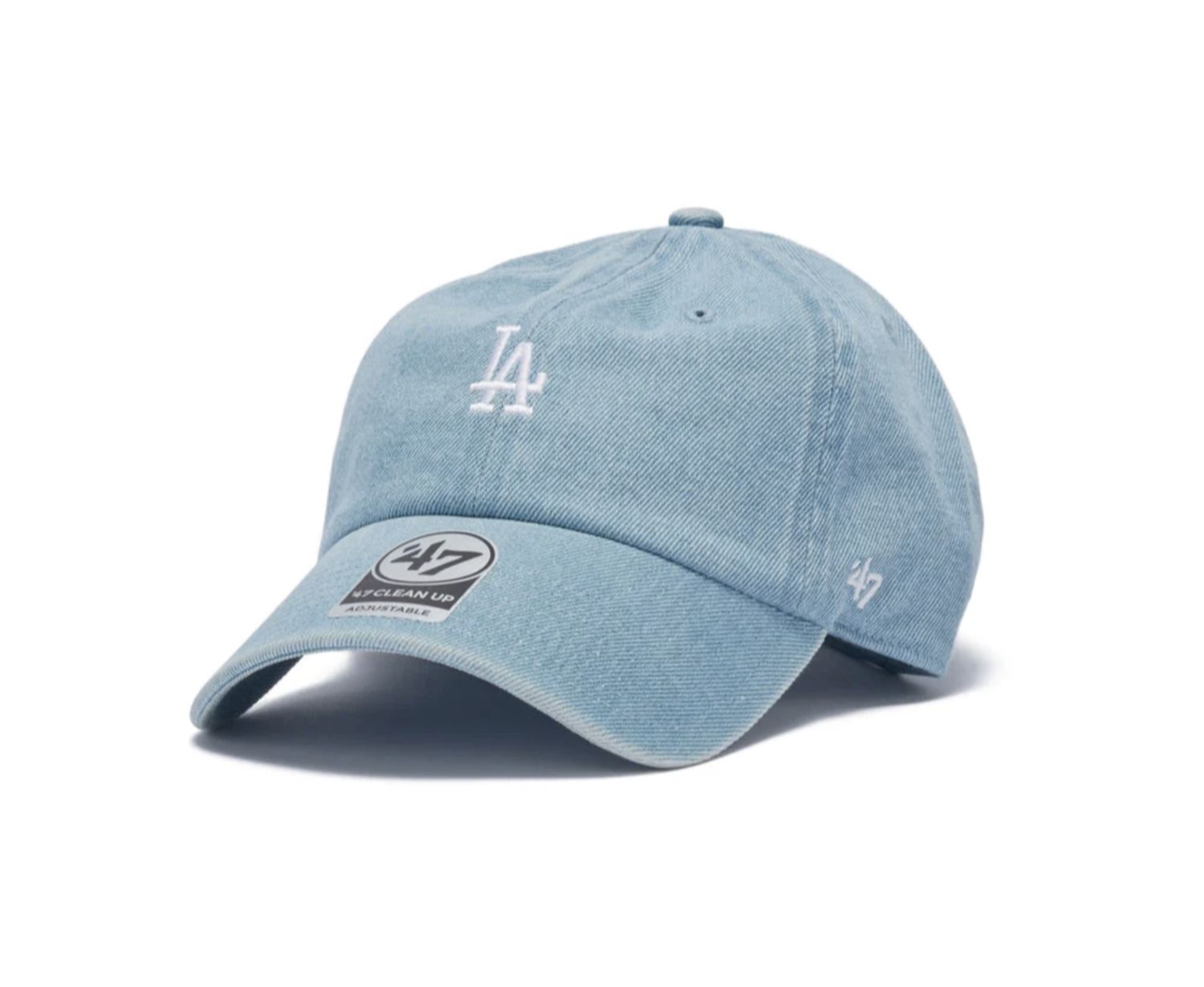47 CLEAN UP BASERUNNER MLB LA DODGERS DENIM CAP - LIGHT BLUE DENIM