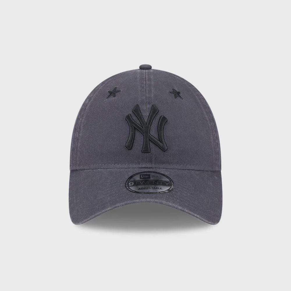 NEW ERA 9 TWENTY MLB NY YANKEES STARRY EYELET ADJUSTABLE CAP - BLACK