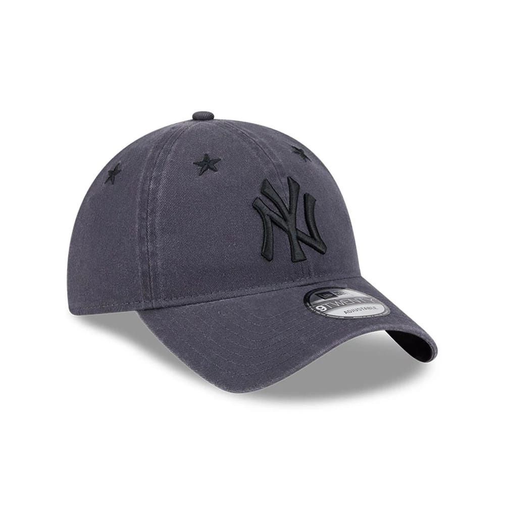 NEW ERA 9 TWENTY MLB NY YANKEES STARRY EYELET ADJUSTABLE CAP - BLACK