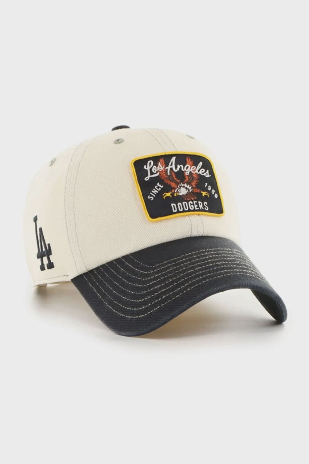 47 CLEAN UP MLB LA DODGERS ADJUSTABLE CAP - BLACK/NATURAL