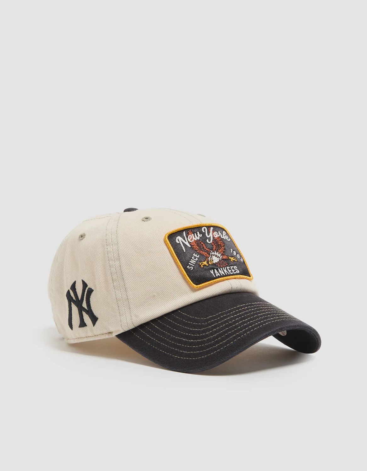 47 CLEAN UP MLB NY YANKEES ADJUSTABLE CAP - BLACK/NATURAL