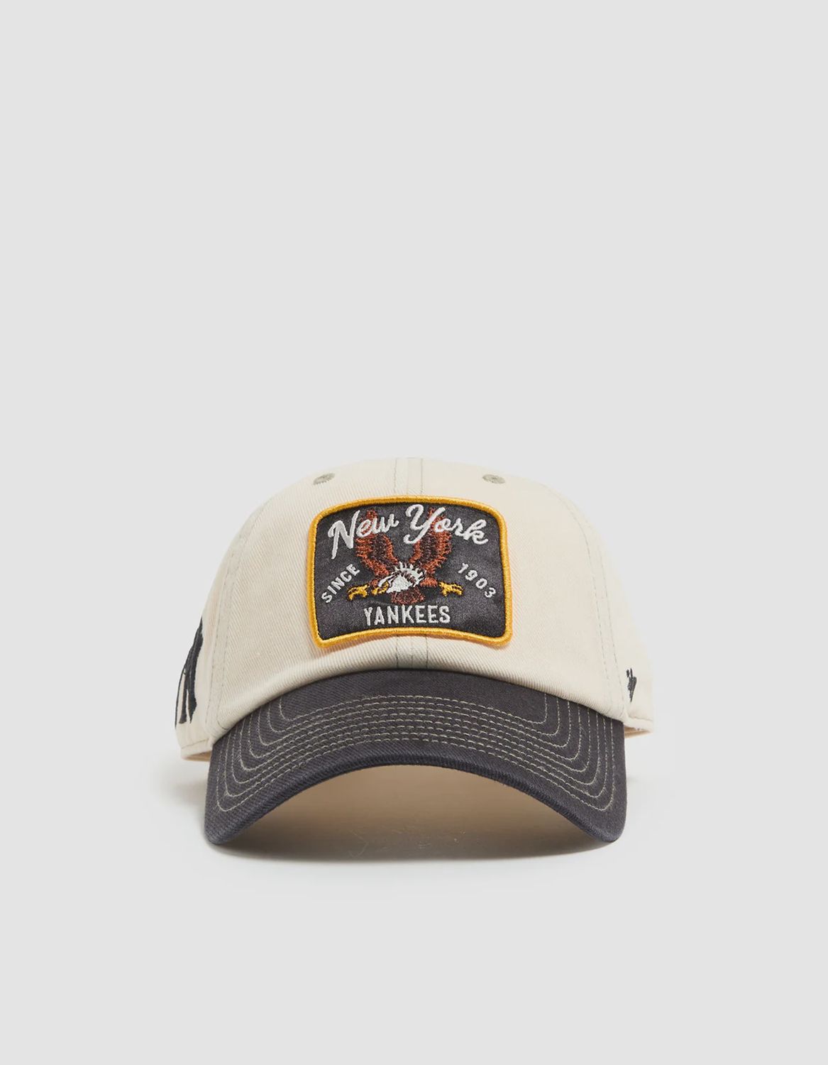 47 CLEAN UP MLB NY YANKEES ADJUSTABLE CAP - BLACK/NATURAL