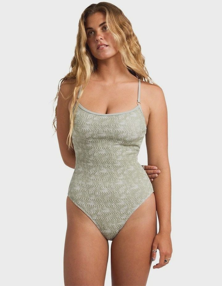 BILLABONG WOMENS SECRET TIDES SAMBA ONE PIECE SWIM - SEAGRASS