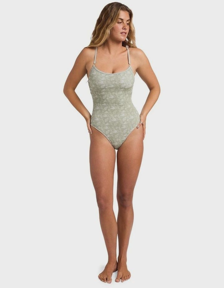 BILLABONG WOMENS SECRET TIDES SAMBA ONE PIECE SWIM - SEAGRASS