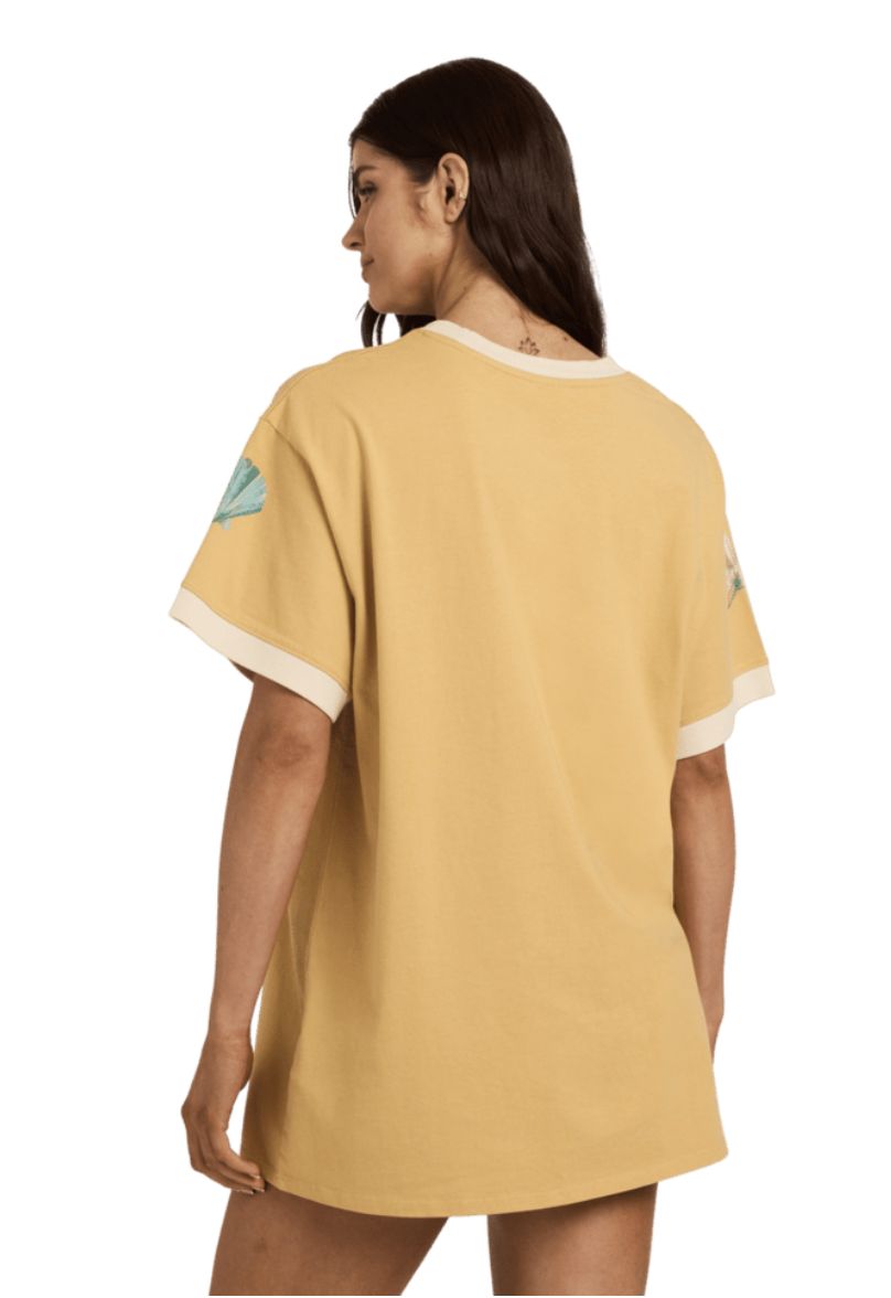 BILLABONG WOMENS SALTY SINCE SS TEE - CURRY