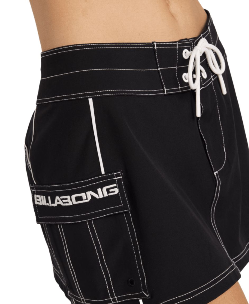 BILLABONG WOMENS LUVSURF BOARDSKIRT - BLACK PEBBLE