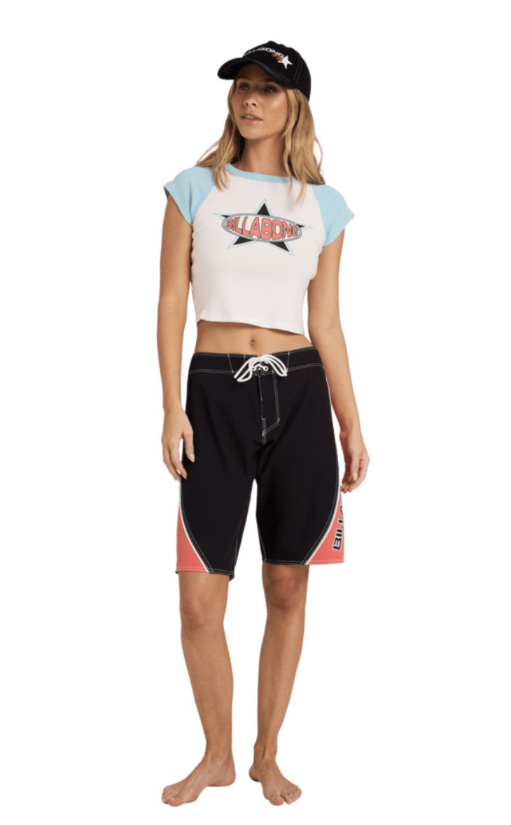 BILLABONG WOMENS JOYRIDE RAGLAN SS TEE - SALT CRYSTAL
