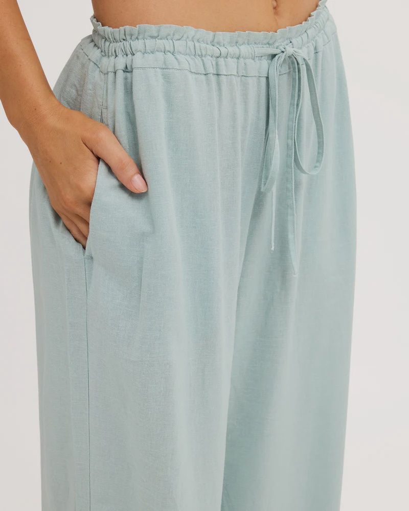 BILLABONG WOMENS CALAIS DRAWSTRING PANT - BLUE LIGHT