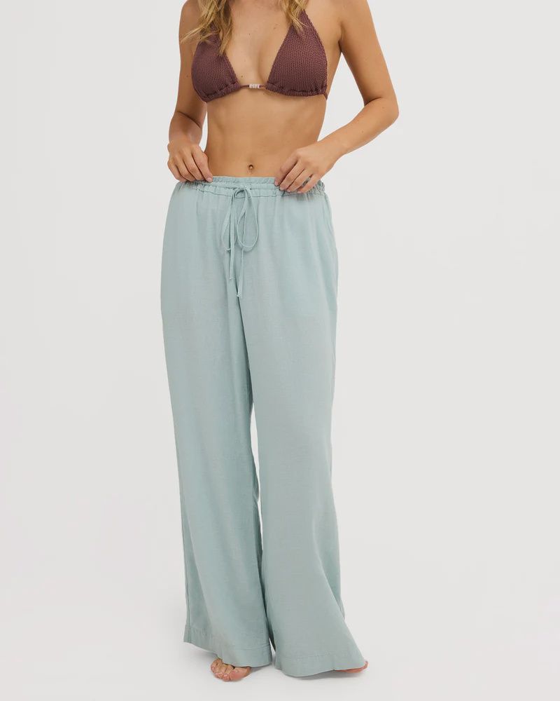 BILLABONG WOMENS CALAIS DRAWSTRING PANT - BLUE LIGHT