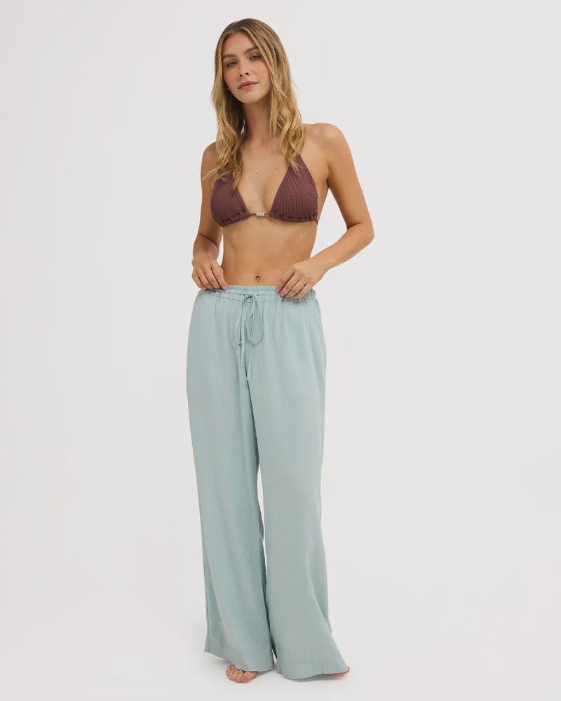 BILLABONG WOMENS CALAIS DRAWSTRING PANT - BLUE LIGHT