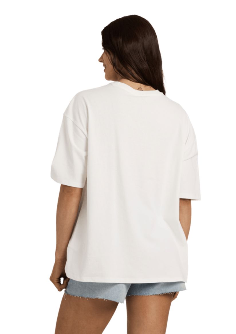 BILLABONG WOMENS POUR YOUR HEART SS TEE - SALT CRYSTAL