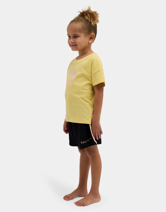 BILLABONG TODDLER GIRLS ALOHA CLUB OLLY SHORT - BLACK PEBBLE