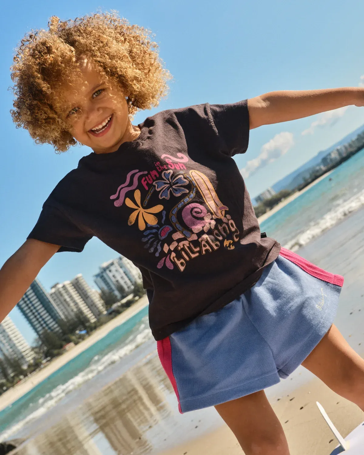 BILLABONG TODDLER GIRLS ALOHA CLUB OLLY SHORT - BLUE HORIZON