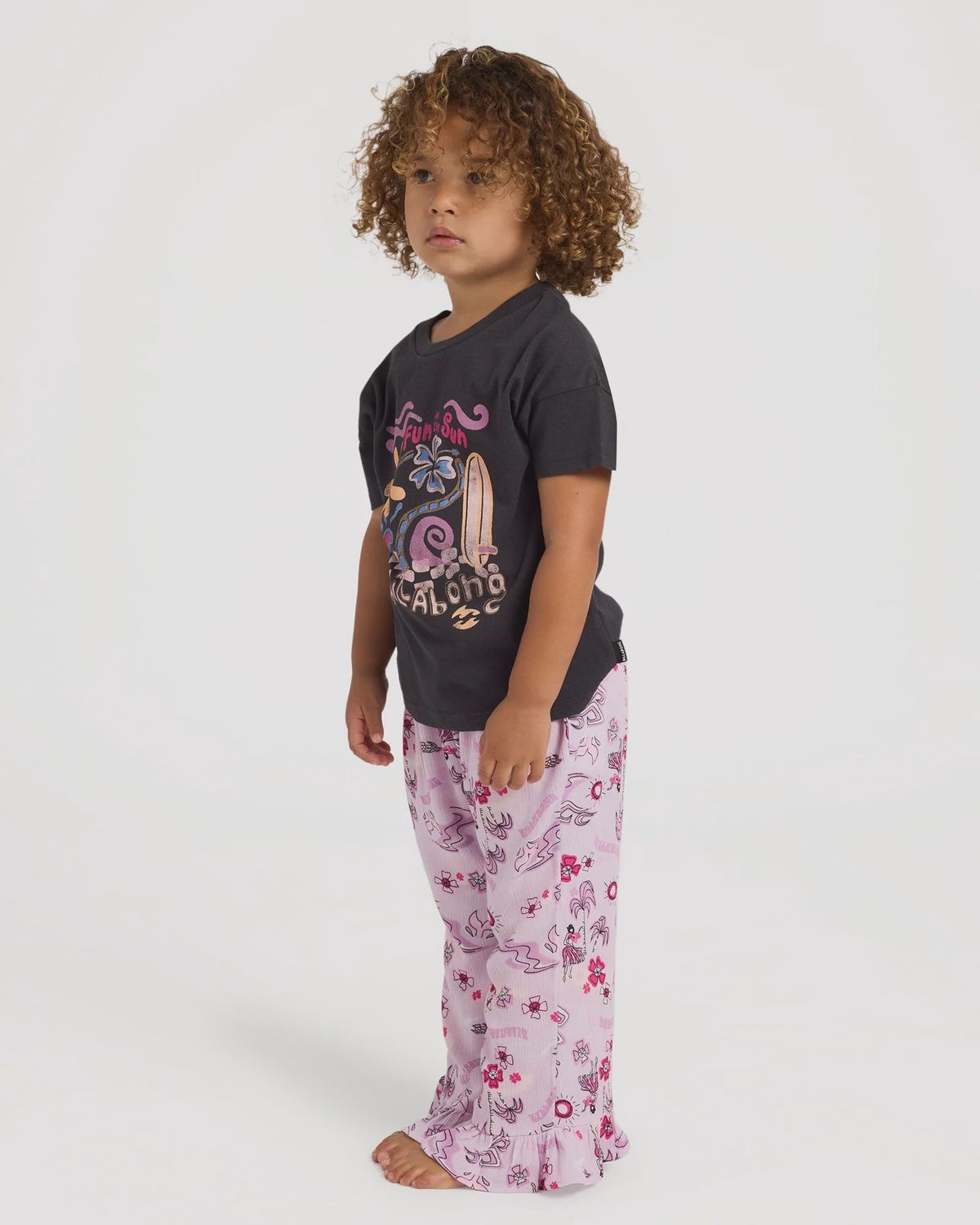BILLABONG TODDLER GIRLS ALOHA CLUB SS TEE - OFF BLACK