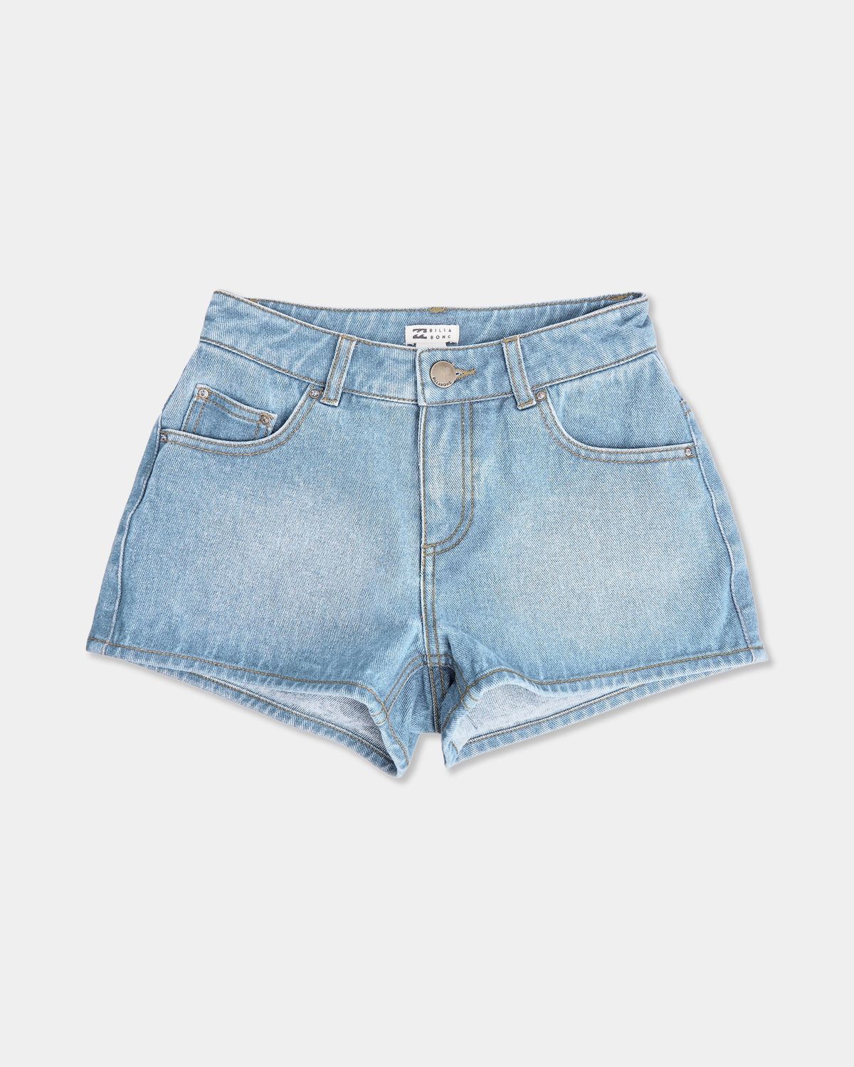 BILLABONG TEEN GIRLS SALTY CLUB DENIM SHORT - WATERDROP BLUE