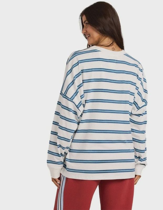 BILLABONG WOMENS ORIGINAL TIDES LS TEE - SALT CRYSTAL