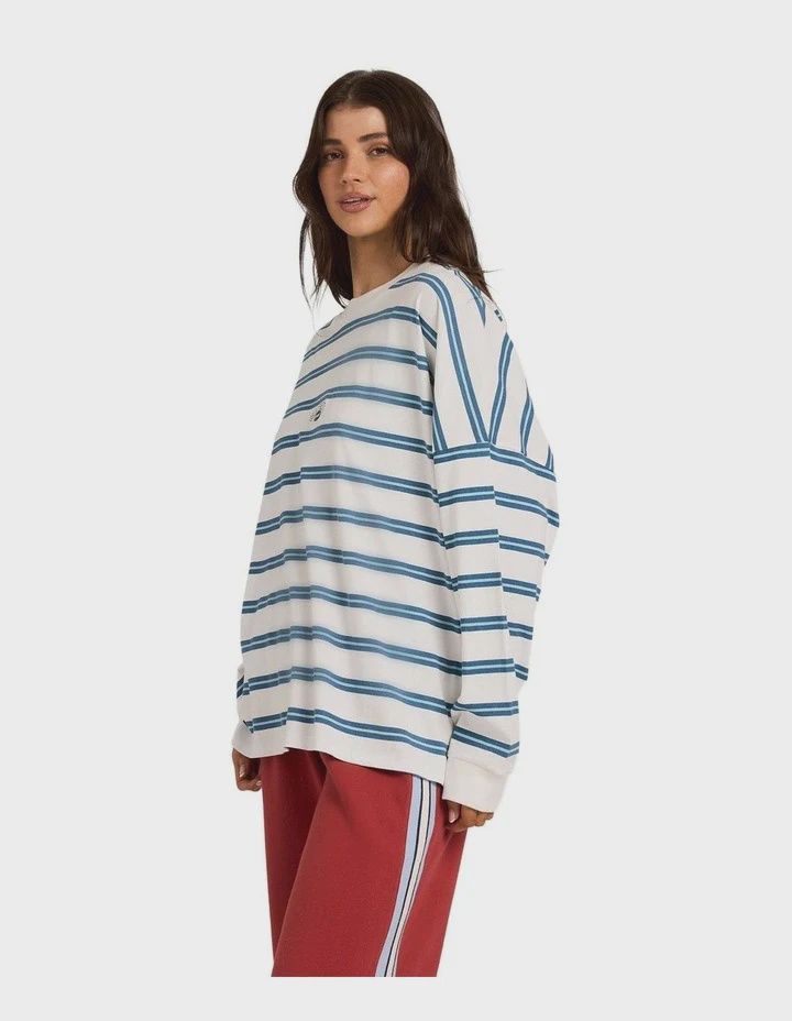 BILLABONG WOMENS ORIGINAL TIDES LS TEE - SALT CRYSTAL