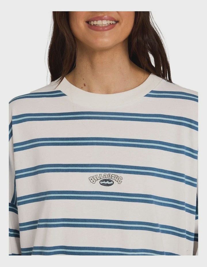 BILLABONG WOMENS ORIGINAL TIDES LS TEE - SALT CRYSTAL