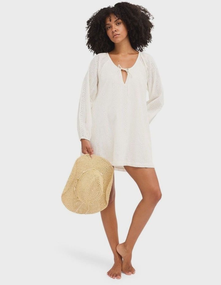 BILLABONG WOMENS SWEET SOLACE MINI DRESS - SALT CRYSTAL