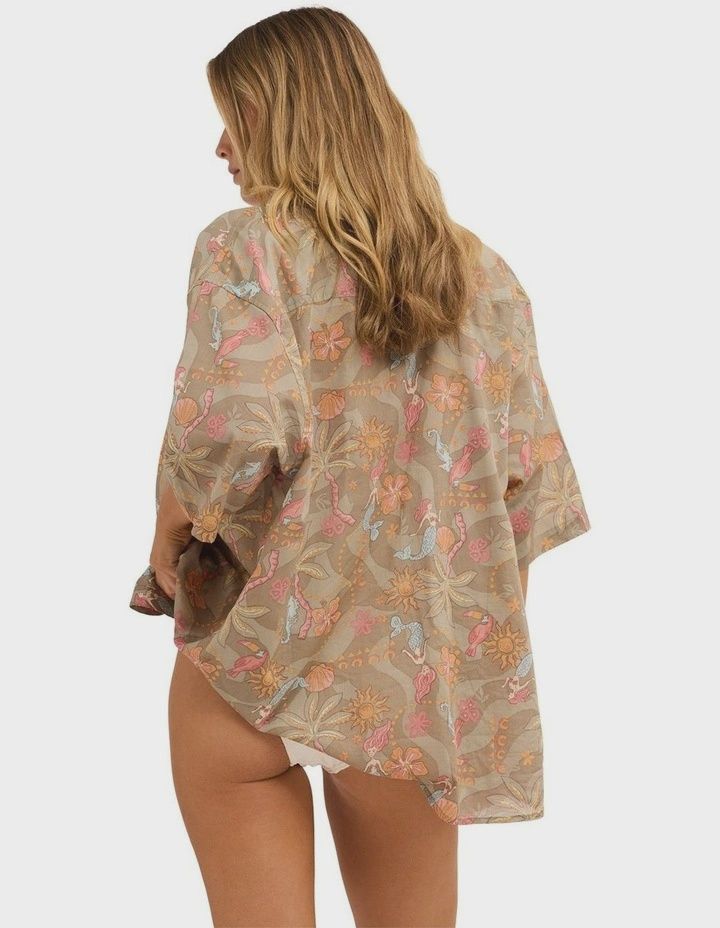 BILLABONG WOMENS LOST IN PARADISE SS SHIRT - SEAGRASS