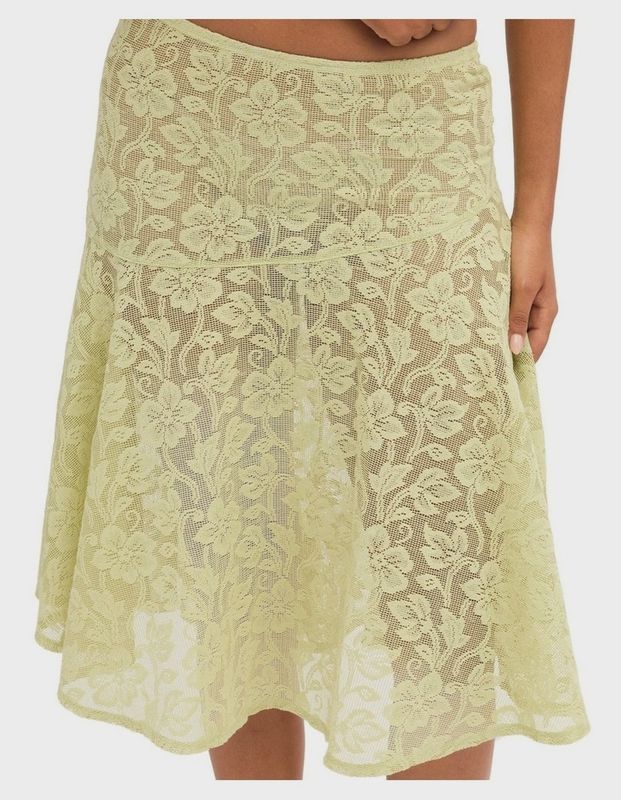 BILLABONG WOMENS PAISLEY LACE SKIRT - SMOKE GREEN