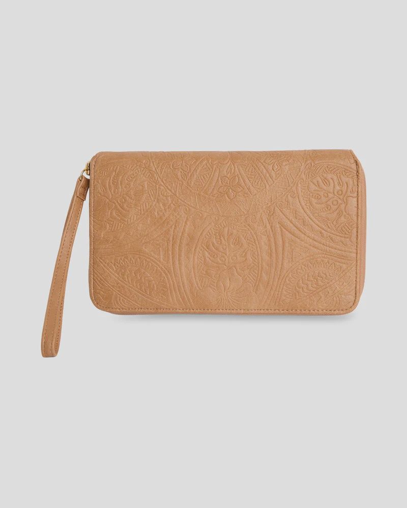 BILLABONG WOMENS TROPICAL RHAPSODY TRAVEL WALLET - TAN