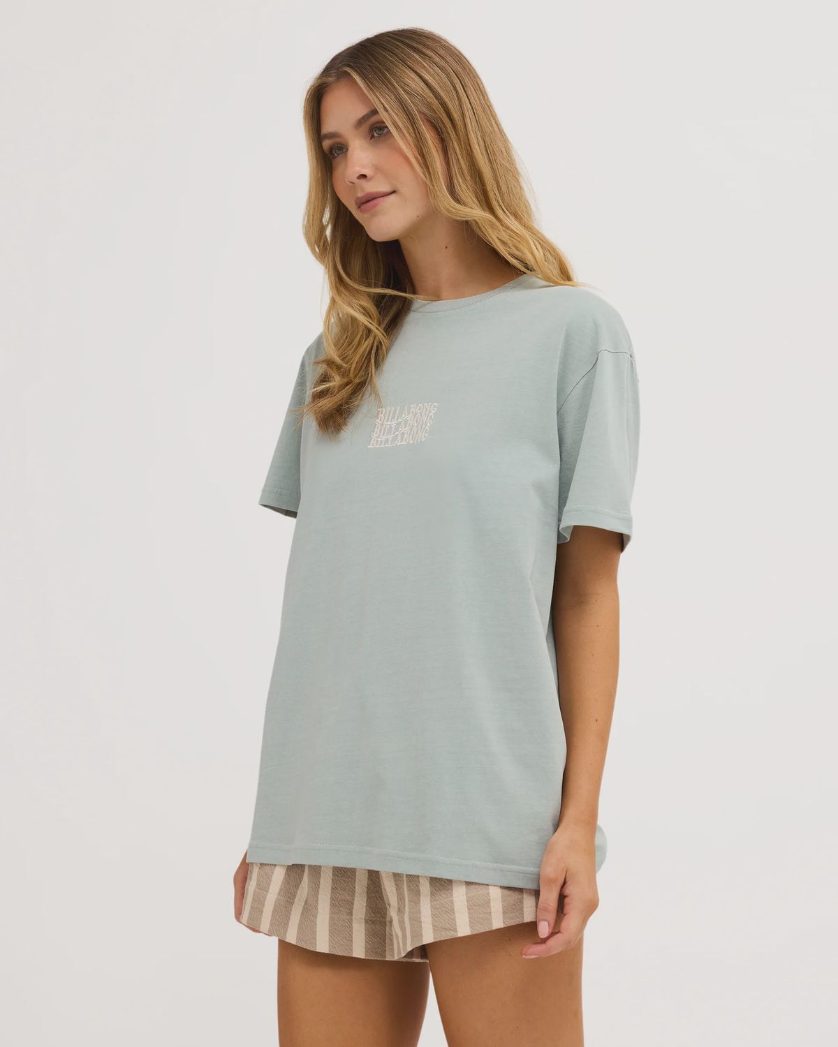 BILLABONG WOMENS SURF HIGH SS TEE - BLUE LIGHT