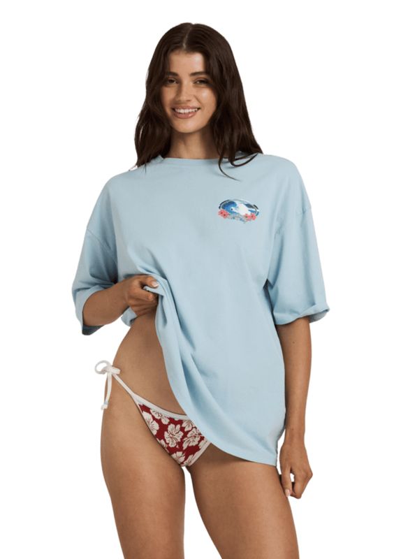 BILLABONG WOMENS OCEAN 73 SS TEE - DUSK BLUE