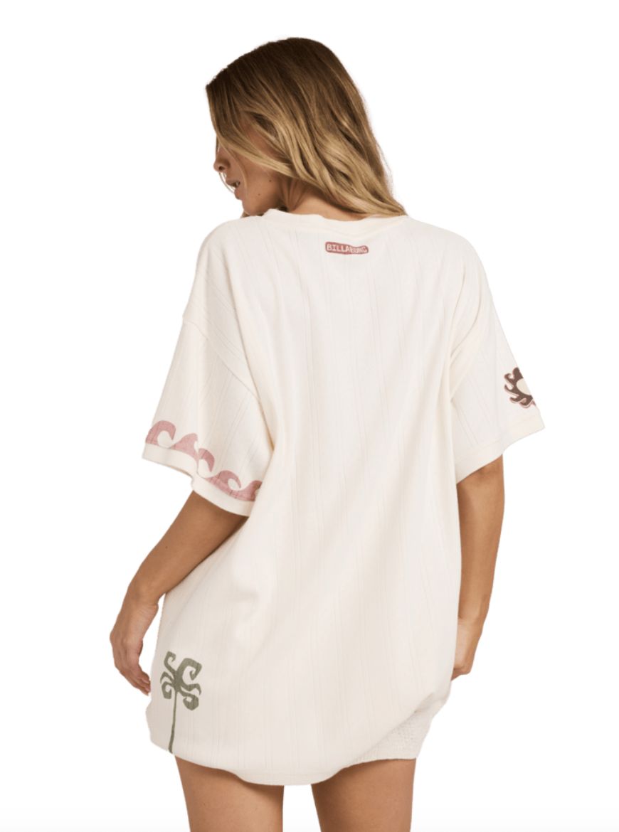 BILLABONG WOMENS SECRET BEACH SS TEE - SALT CRYSTAL