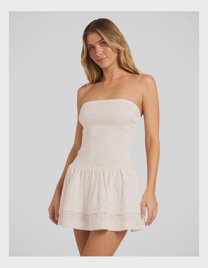 BILLABONG WOMENS BY THE BAY MINI DRESS - SALT CRYSTAL