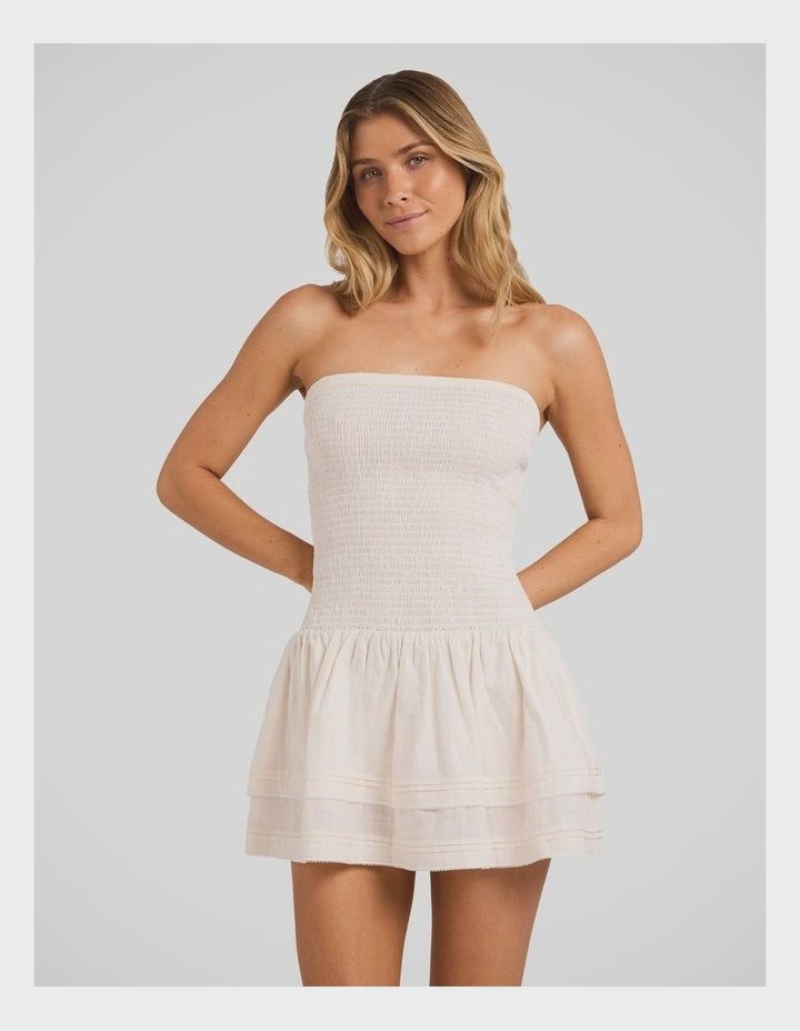 BILLABONG WOMENS BY THE BAY MINI DRESS - SALT CRYSTAL