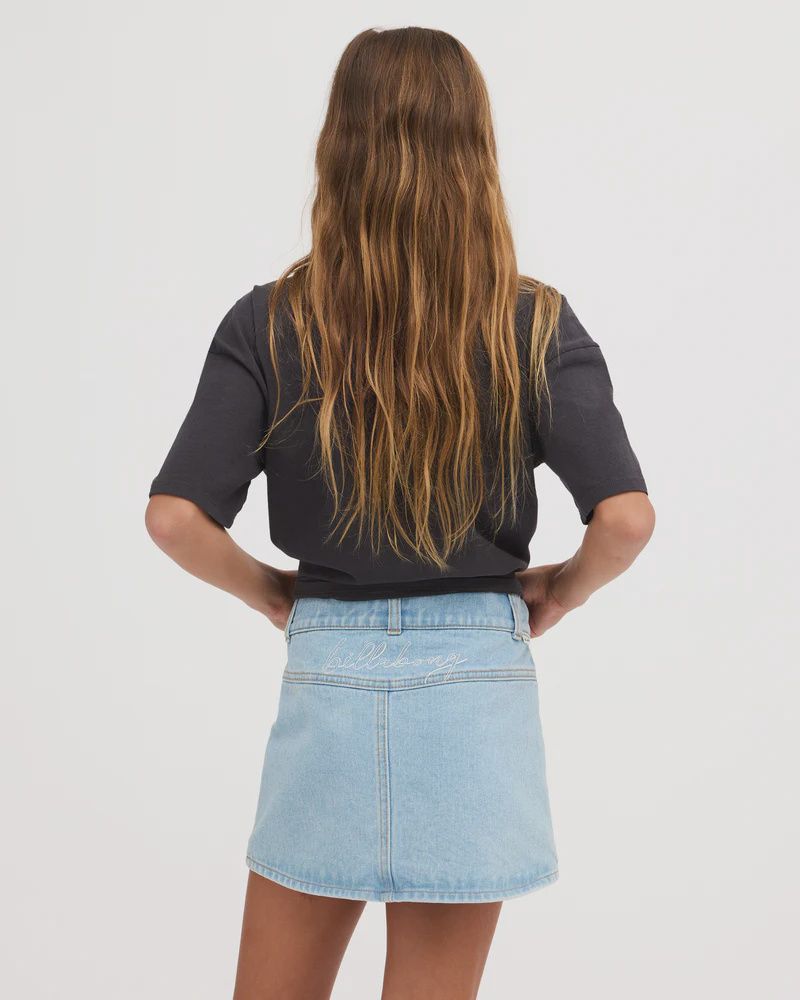 BILLABONG TEEN GIRLS SUNSET DRIFT SKIRT - WATERDROP BLUE