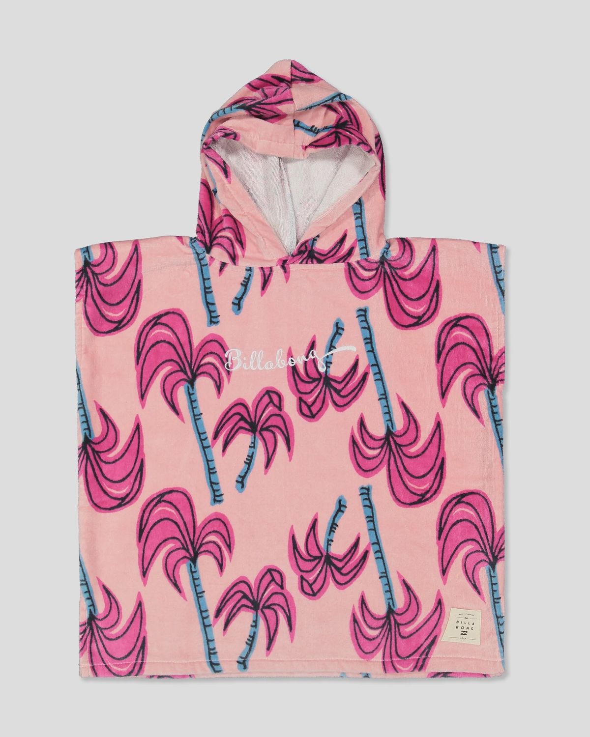 BILLABONG TODDLER GIRLS ISLAND BLOOM HOODED TOWEL - MAGNOLIA