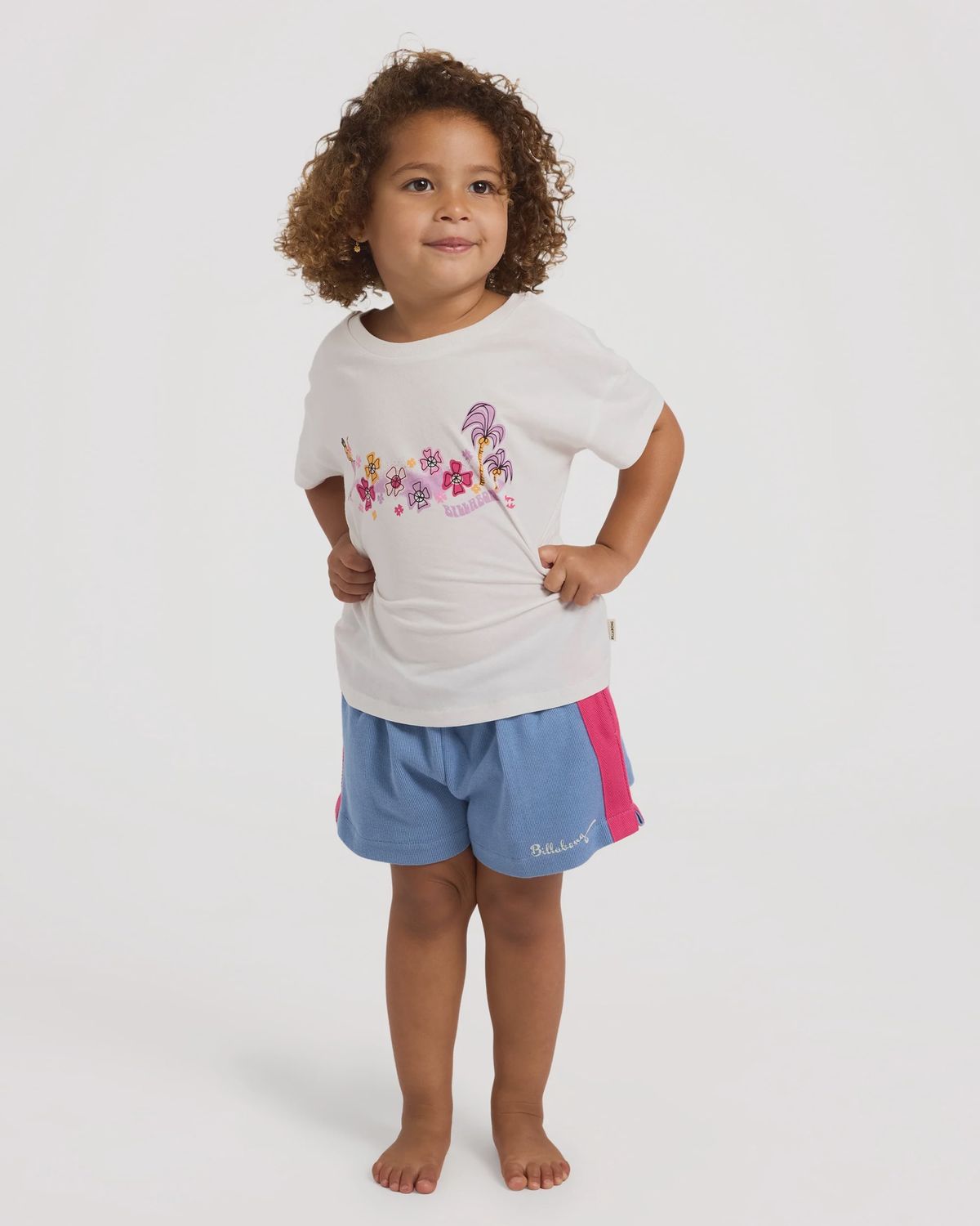 BILLABONG TODDLER GIRLS COCONUT COAST SS TEE - SALT CRYSTAL