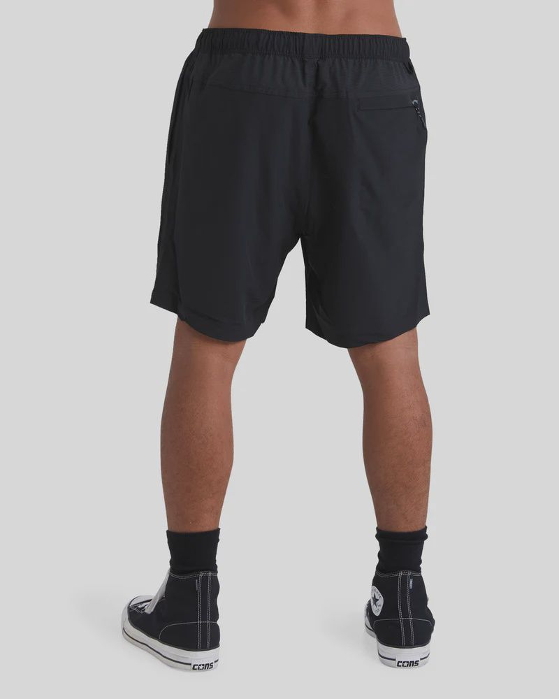 BILLABONG MENS SURFTREK ELASTIC SHORT - BLACK