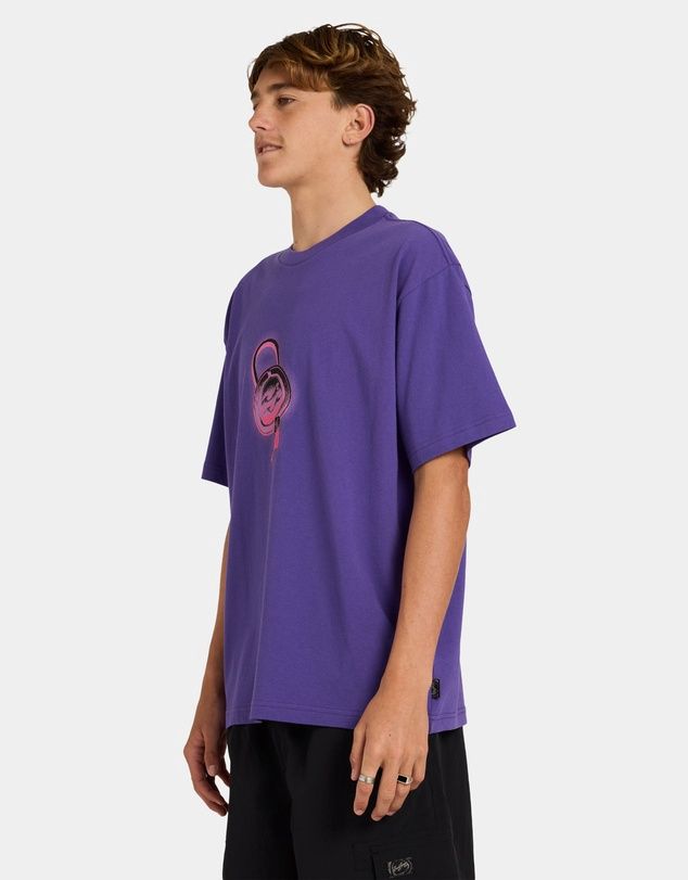 BILLABONG MENS SPEC LOCK SS TEE- PURPLE